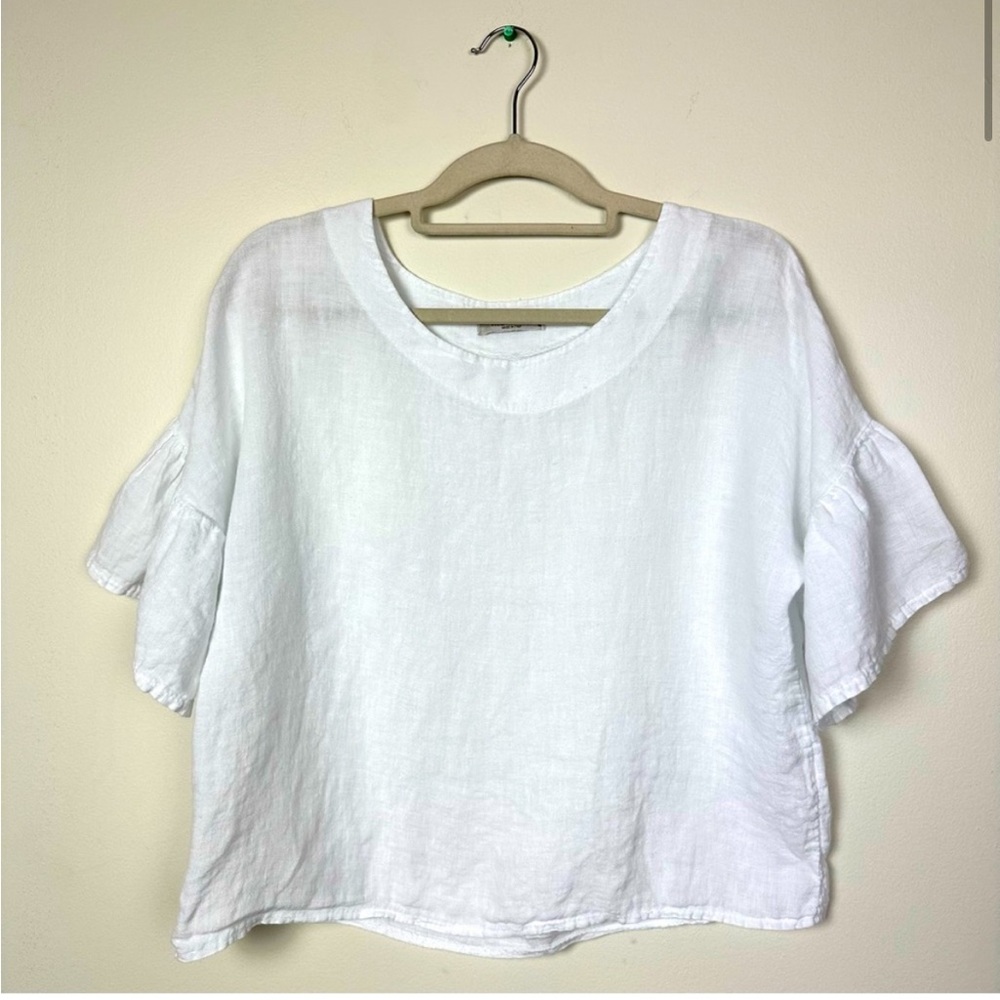 Viola Borghi White Linen Top